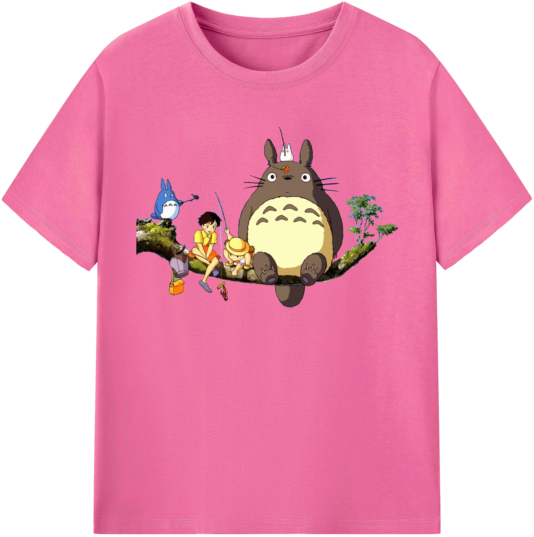 （画像用） となりのトトロ 草壁メイ 草壁サツキ My Neighbor Totoro Satsuki Kusakabe Mei Kusakabe レディースカジュアルプリントTシャツ（綿100％）